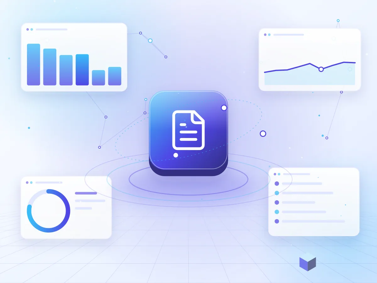 Illustration of project scenario reports with workflow diagrams