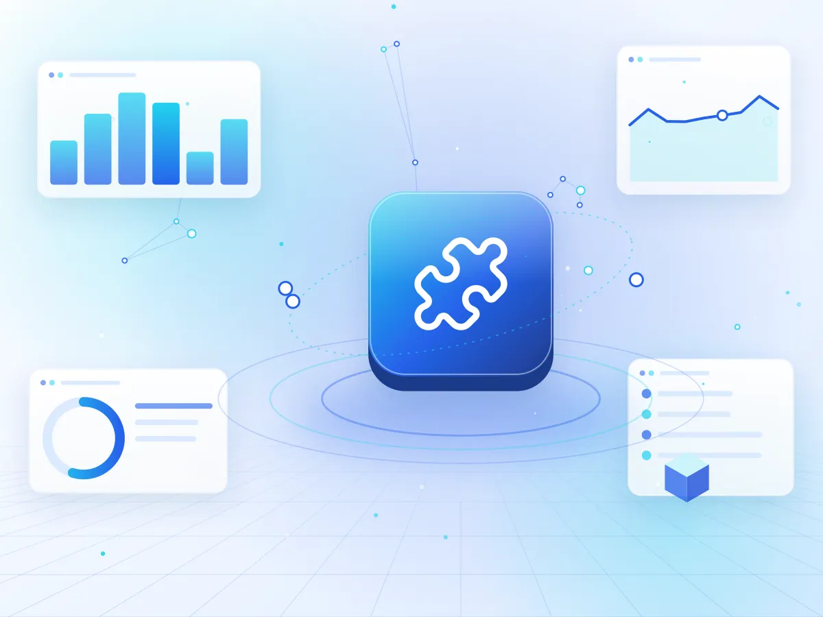 Illustration of business solution modules fitting together